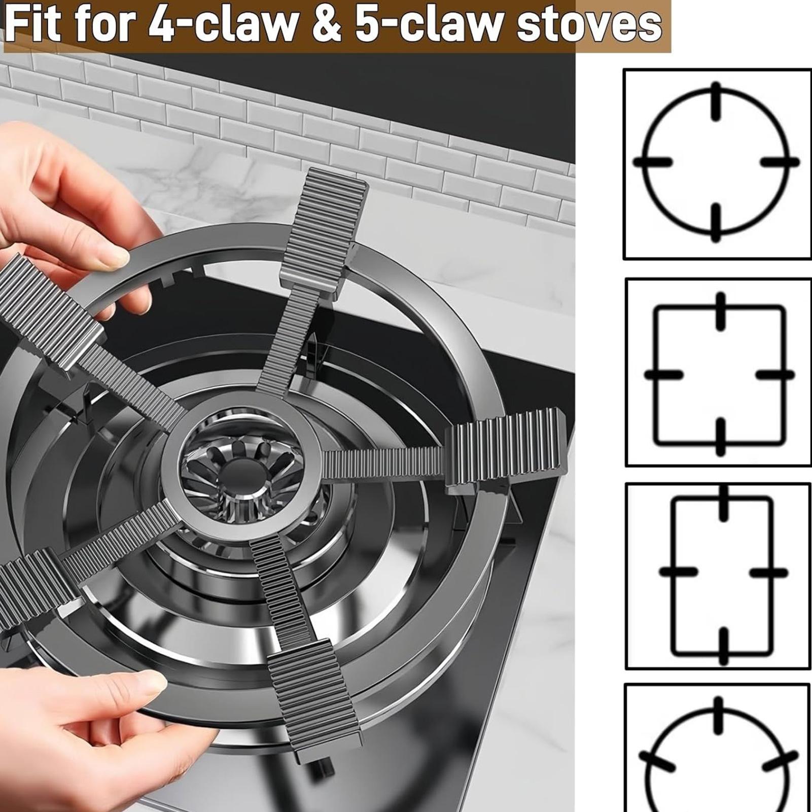 Camping Cooking Ring - ストーブリングストーブラック 滑り止め爪付きポットラック キッチンレストラン調理用 アウトドアキャンプ 日常食事パーティー用