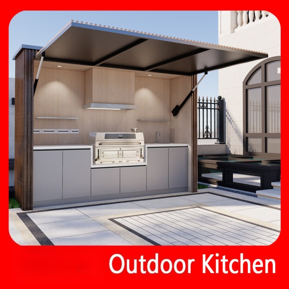 Camping Cooking Dining Set - モバイル屋外キッチンアイランド折りたたみ式BBQグリルステーション多機能ガーデン調理カート（別荘パティオ＆キャンプ用）
