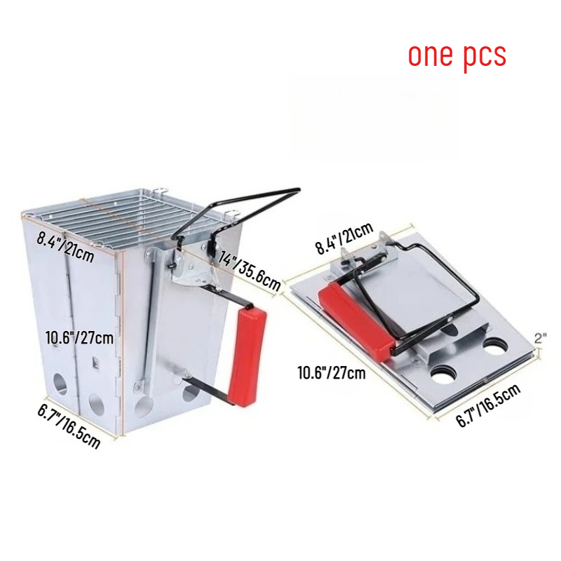 Charcoal Chimney Starter - 1個入り 折りたたみ式キャンプグリル＆チムニースターター 屋外パティオキャンプ用 簡単点火 折りたたみ式炭チムニースターター 鉄製