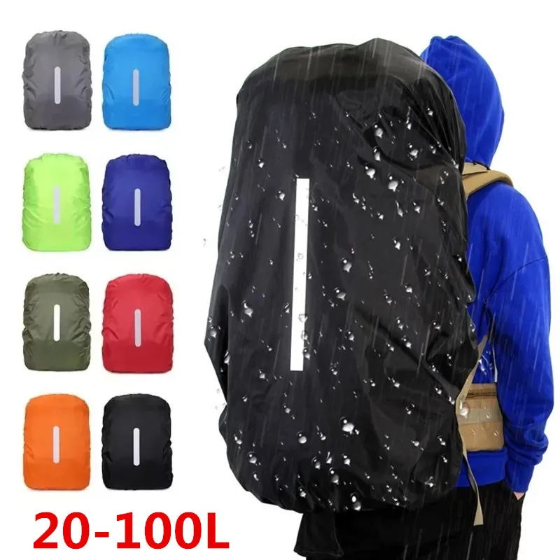 Camping Cooking Cover - 新しい反射防水バックパックレインカバー 20L-100L 屋外ナイトサイクリング安全ライトレインカバーケースバッグキャンプハイキング