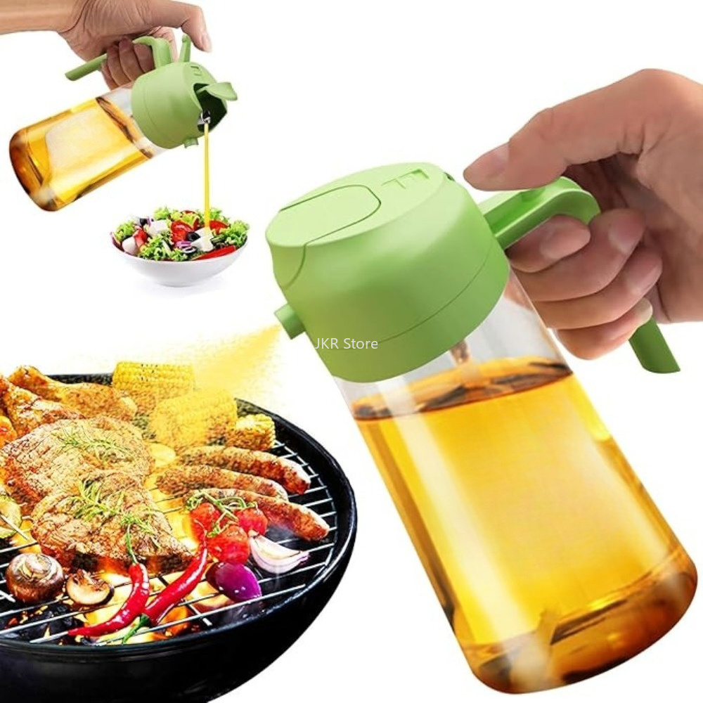 Camping With Cooking - 2 in 1 オリーブオイルスプレーディスペンサーボトル 大容量スプレー注油ボトル キッチン調理、バーベキュー、揚げ物、キャンプ用