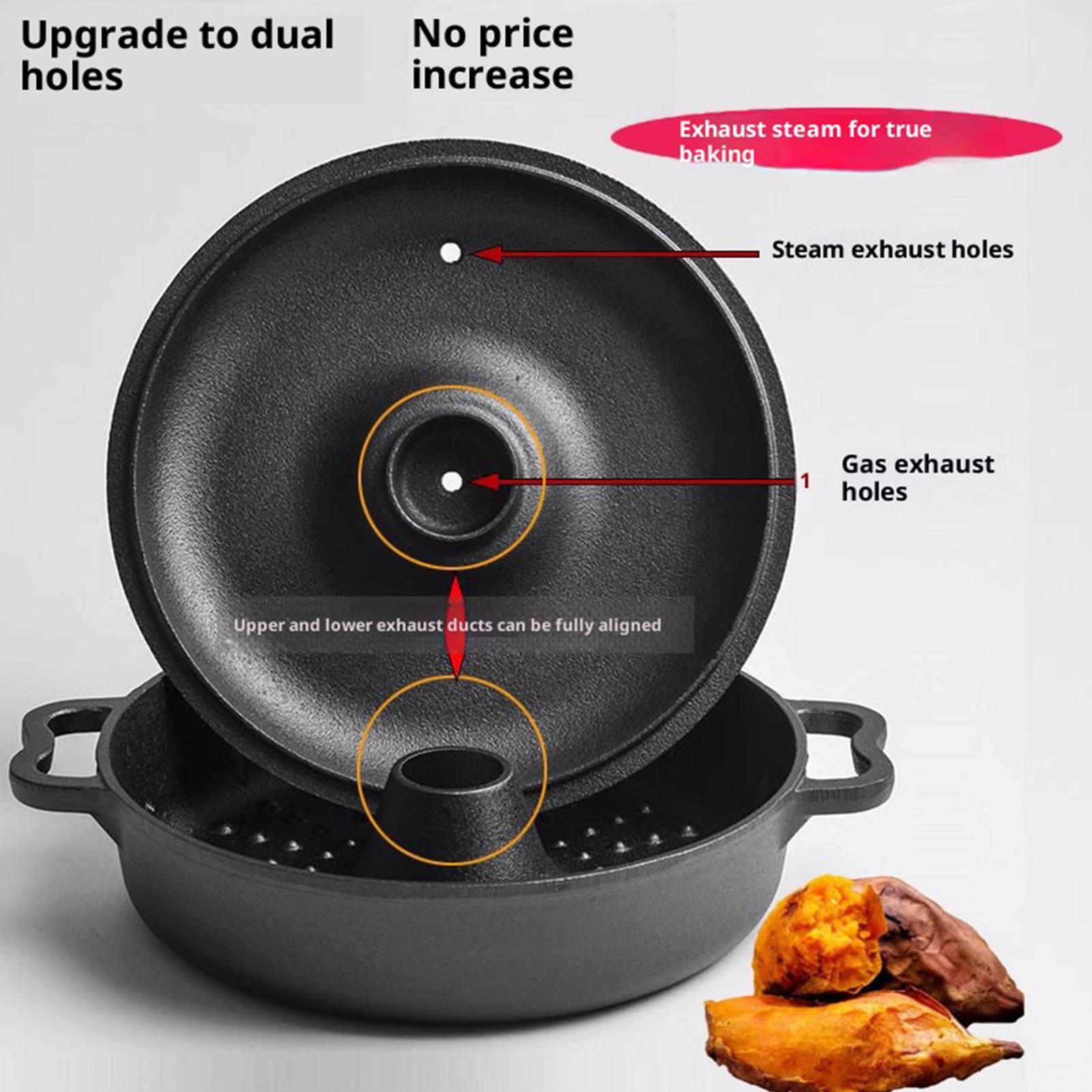 Camping Cooking Cast Iron - 鋳鉄製の大釜、調理用、頑丈、高温耐性、調理器具、キャンプ用ダッチポット、揚げ物、焼き物、煮込み用