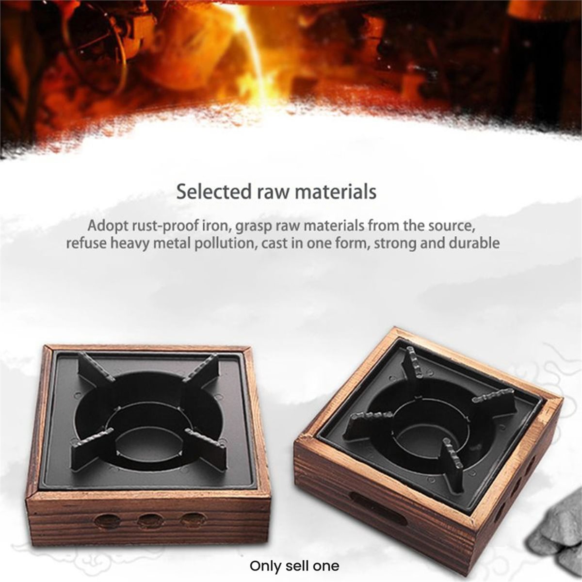 Japanese Camping Cooking - 和風デザインの鍋、吊り下げ式コンロ、茶炉、屋外キャンプ用のレストラン調理鍋ベース