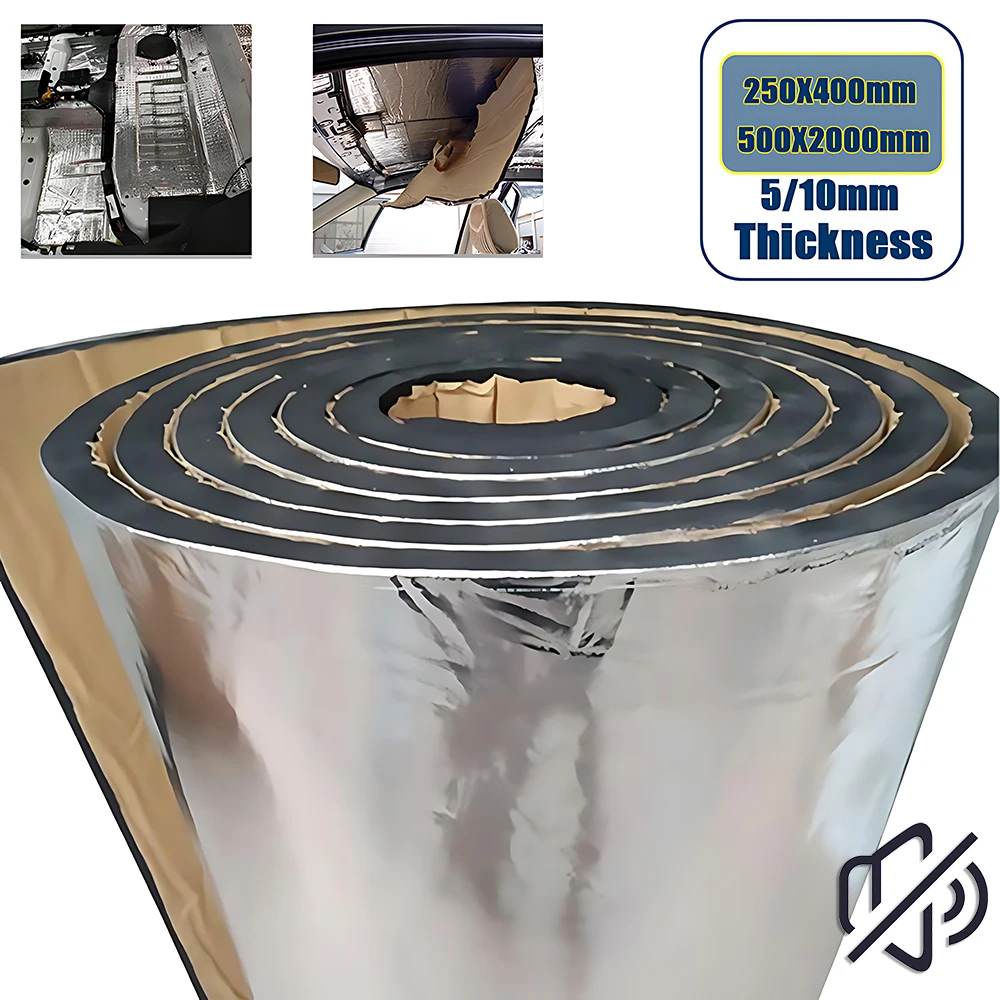 Aluminum Foil Heavy Duty - 2000*500/250*400 ミリメートル 5/10 ミリメートル車のサウンドマット校正デッドナー熱ノイズ絶縁デッドニングマットフード独立気泡アクセサリー