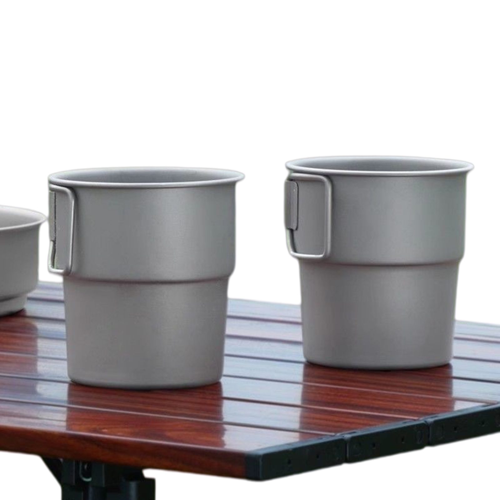 Camping Cooking Open Fire - チタン製コーヒーマグ 軽量 アウトドア キャンプ用ウォーターマグ 食器 アウトドア