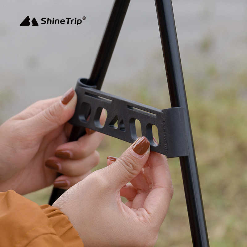 Camping Outdoor Cooking Table - Shine Trip アウトドア キャンプ 三角棚 サイドバックル
