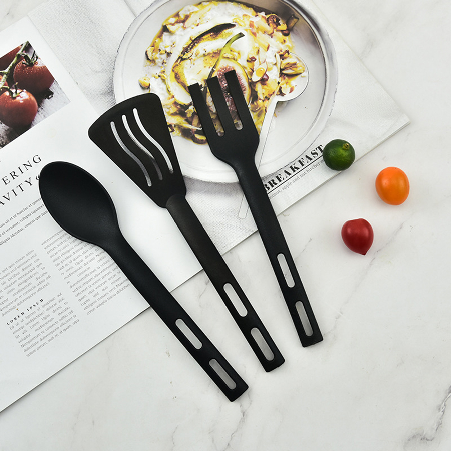 Camping Cooking Essentials - 3 個ナイロンキッチン用品ヘラスプーン表面フォークナイロンキッチン用品セット子供のためのポータブルキッチンツールピクニックキャンプ用