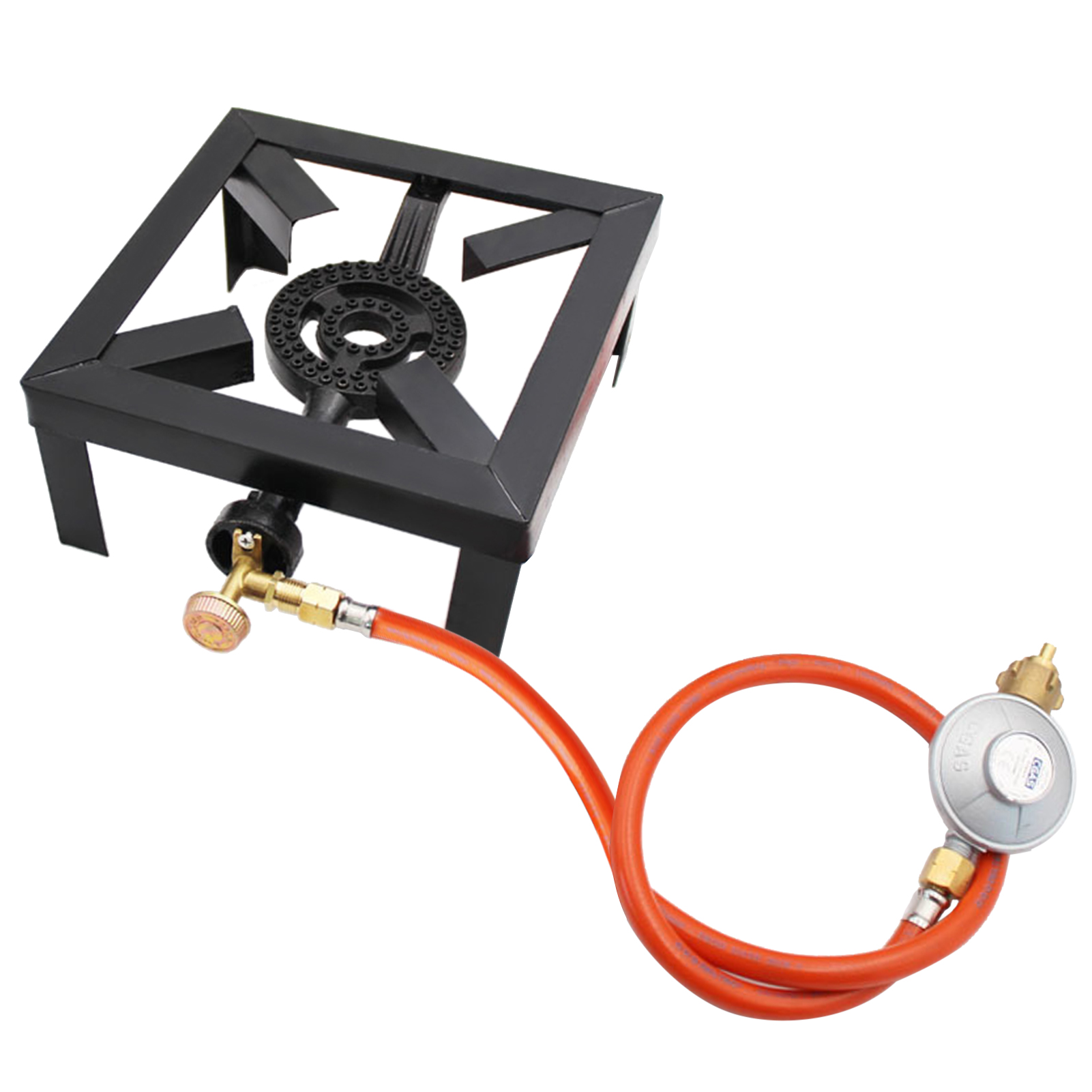 Camping Cooking Cast Iron - Tomshoo 8KW ガス沸騰リング鋳鉄バーナー大型LPGストーブ屋外調理器鉄製フレームポータブル火力調整ストーブキャンプ用品
