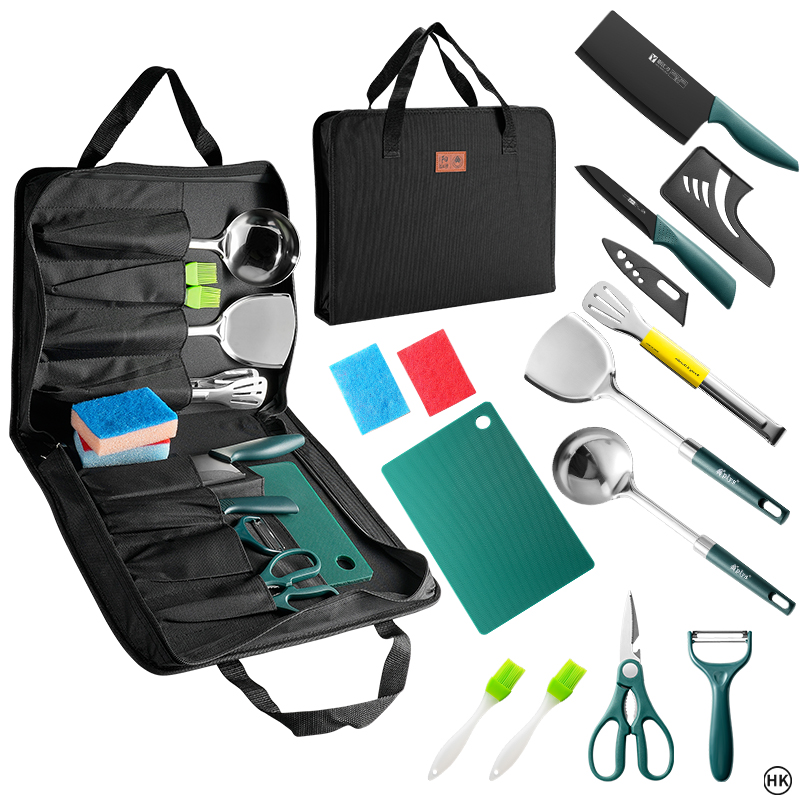 Camping Cooking Essentials - 13PCS キャンプクッキングセット、キャンプ必需品、キャンプアクセサリー、キャンプクッキングとバーベキュー必需品