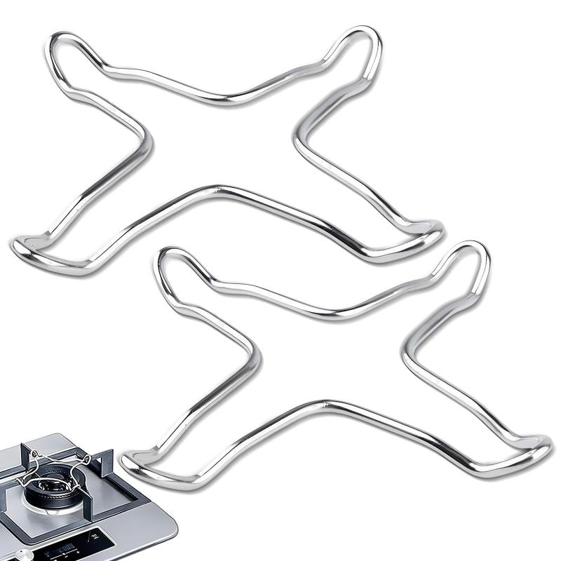 Camping Cooking Ring - 1個入りガスストーブサポートスタンド、ステンレス製スタンド、キャンプ用鉄製ストーブリング、熱拡散器、小型鍋スタンド、キッチン調理用