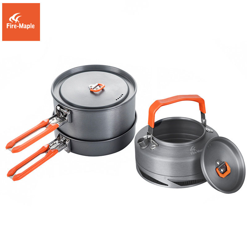 Camping Cooking And Dining Set - Fire Maple器具ハイキング調理セット熱交換器ポットパンケトル FMC-FC2 台所用品屋外食器