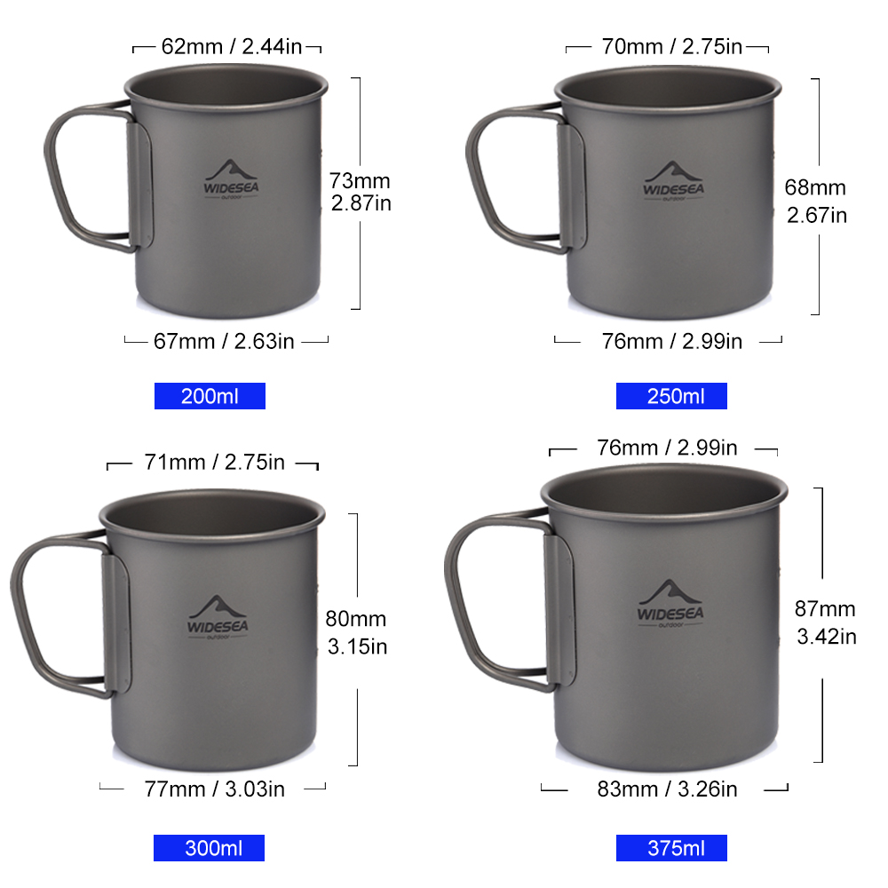 ワイドシーキャンプマグチタンカップ観光食器ピクニック用品アウ - Camping Cooking And Dining Set のレビューと価格