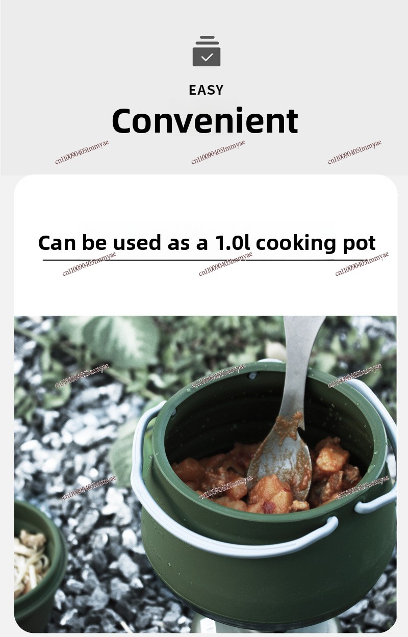 屋外用アメリカンシリコン折りたたみケトル ポータブルキャンプ - Camping Cooking Open Fire のレビューと価格