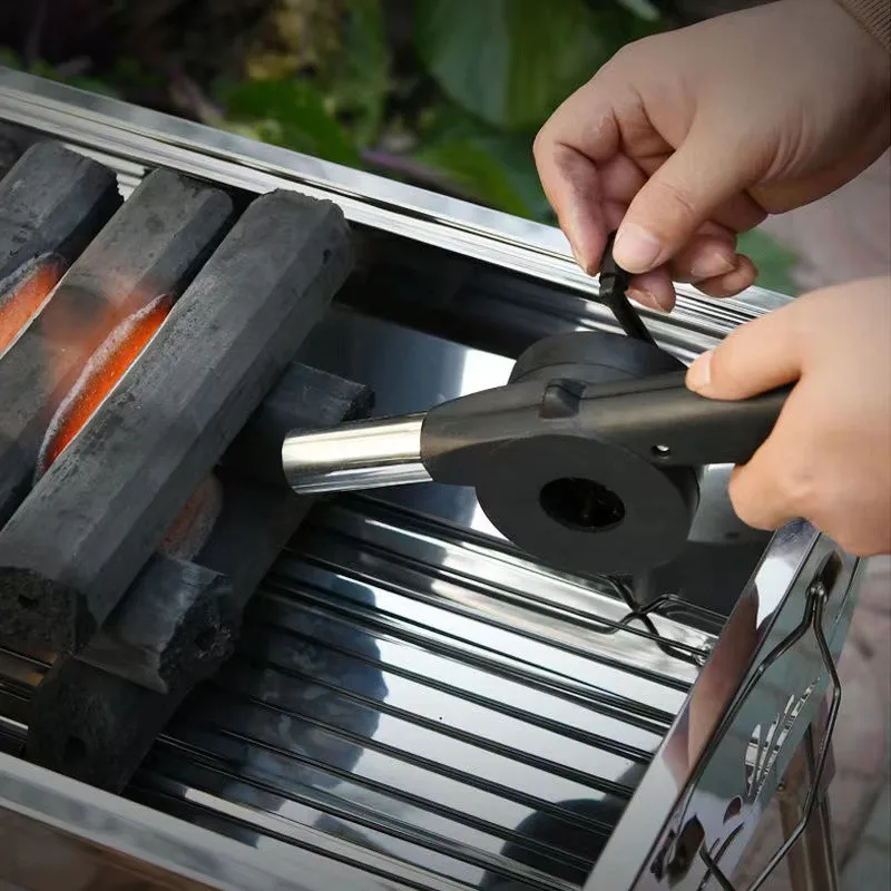 屋外調理バーベキューブロワーポータブルハンドクランクファンエ - Camping Cooking Essentials のレビューと価格