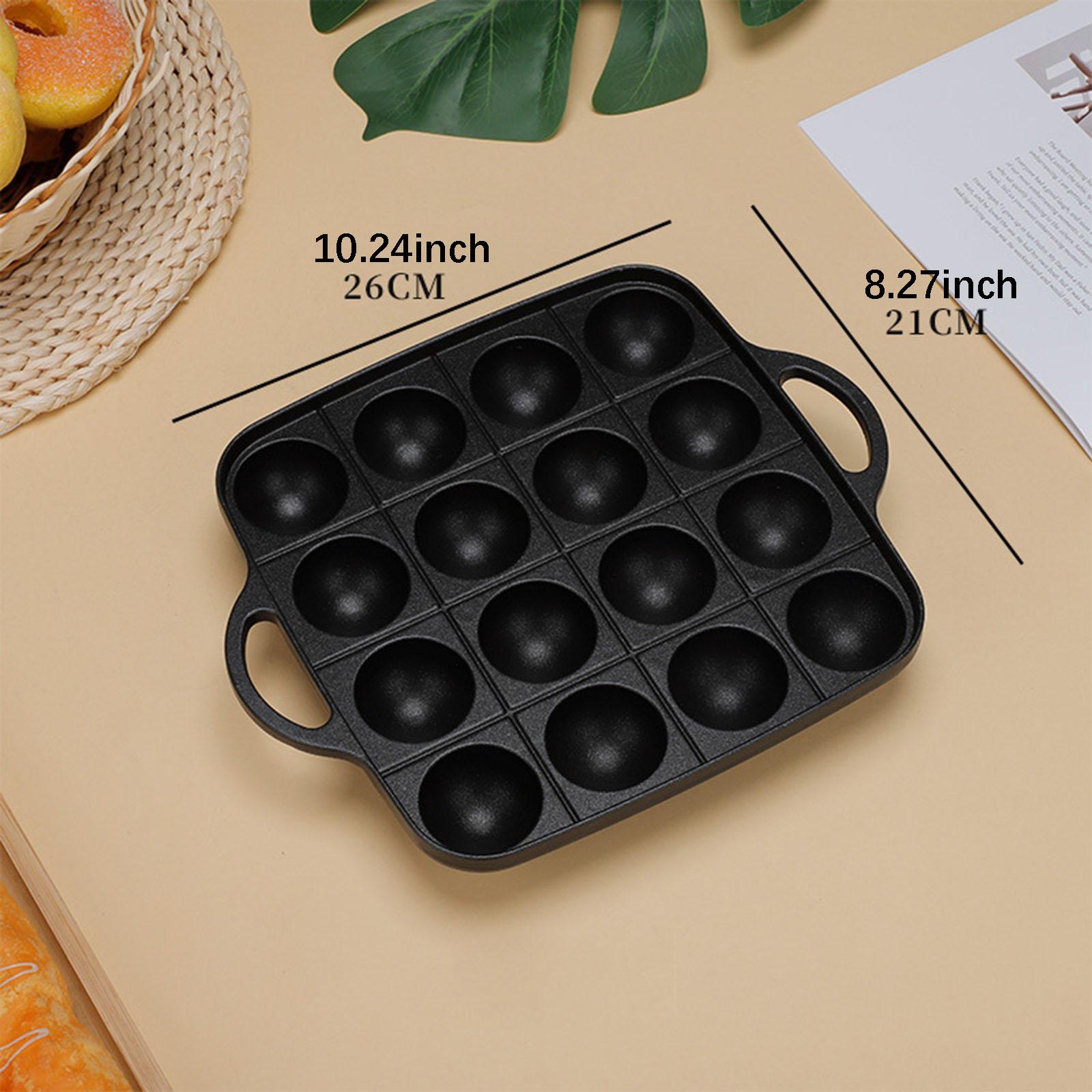 たこ焼きグリルパン 16 キャビティ調理器具ノンスティック多 - Camping Cooking Cast Iron のレビューと価格