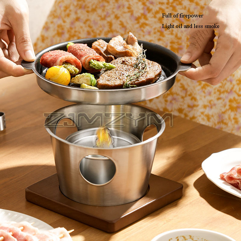 ミニバーベキューグリル韓国式卓上グリルノンスティック卓上グリ - Japanese Camping Cooking のレビューと価格