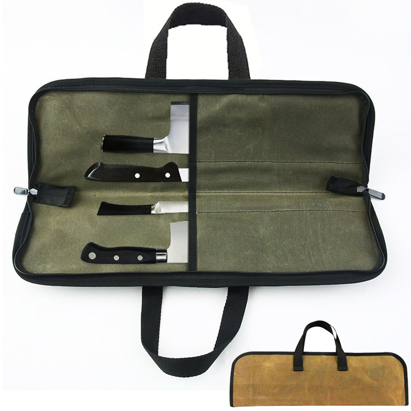 キャンプ用キャンバスシェフナイフバッグロールバッグ4スロット - Japanese Camping Cooking のレビューと価格