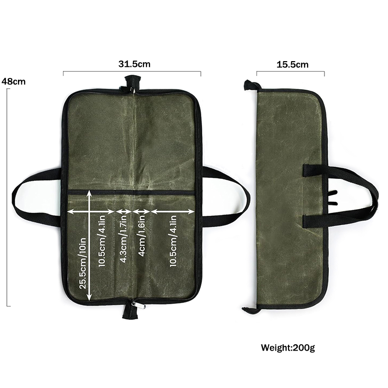 キャンプ用キャンバスシェフナイフバッグロールバッグ4スロット - Japanese Camping Cooking のレビューと価格