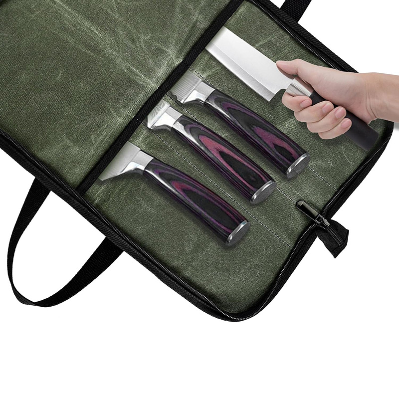 キャンプ用キャンバスシェフナイフバッグロールバッグ4スロット - Japanese Camping Cooking のレビューと価格