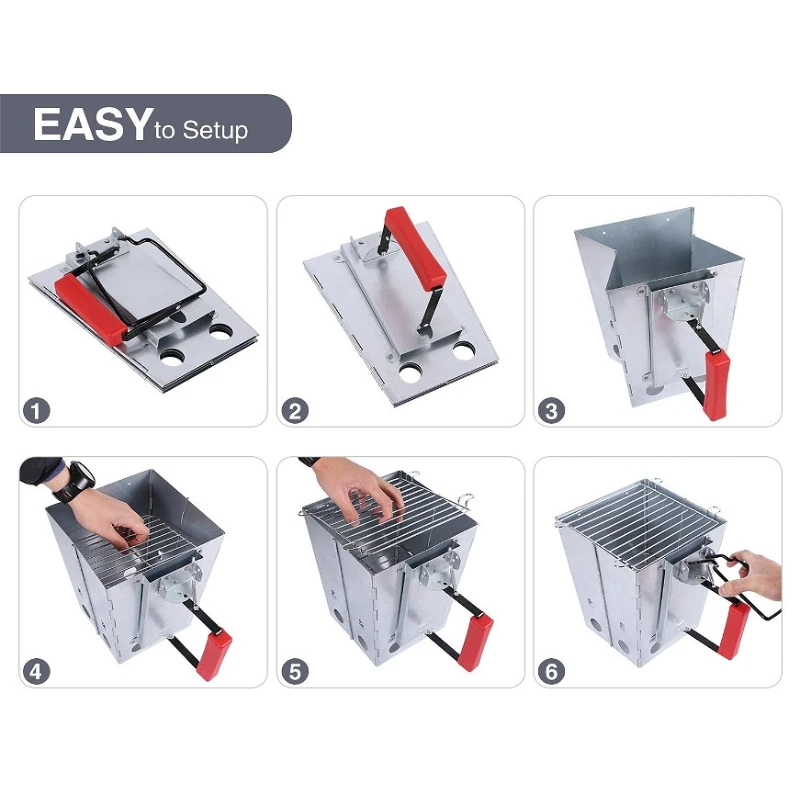 1個入り 折りたたみ式キャンプグリル＆チムニースターター 屋 - Charcoal Chimney Starter のレビューと価格