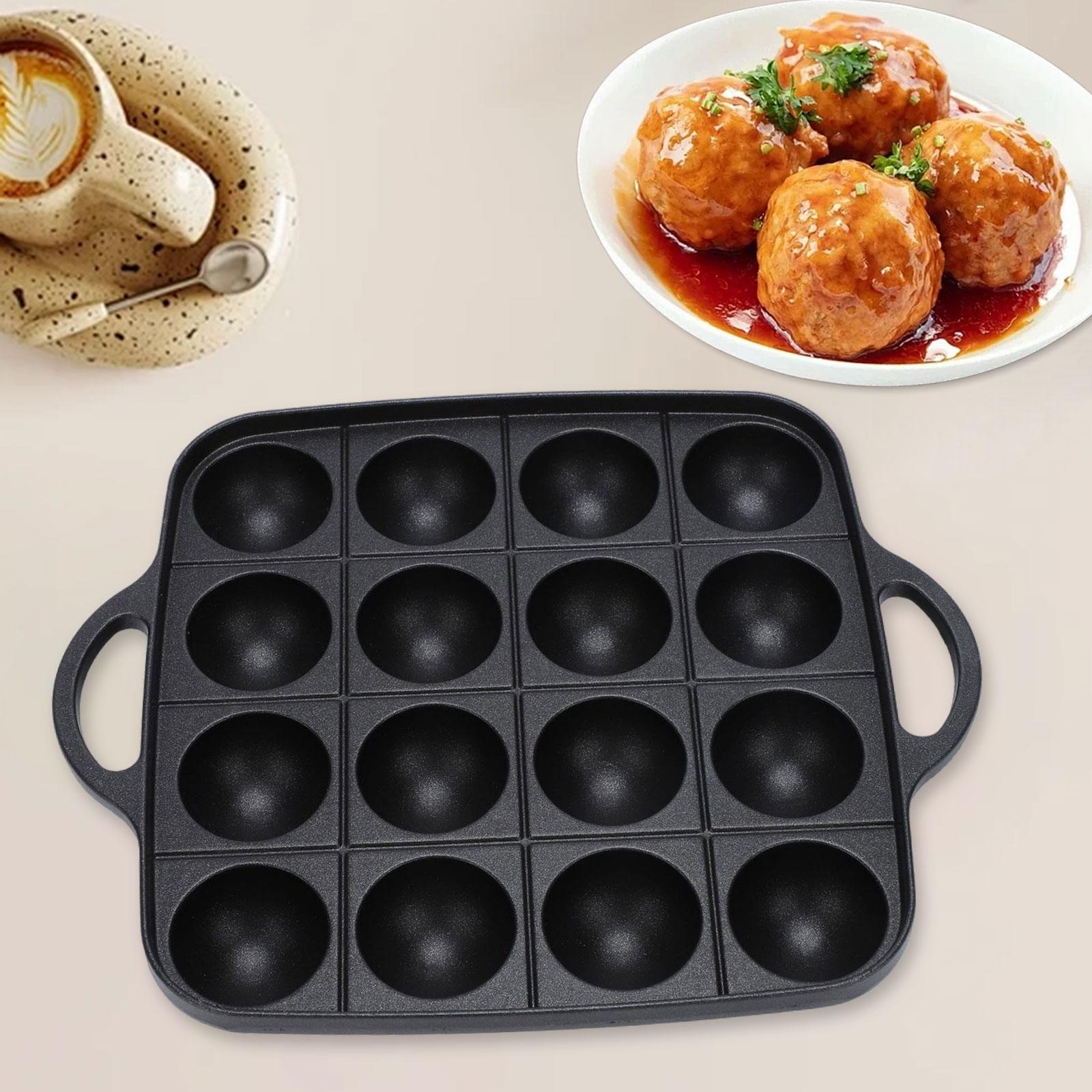たこ焼きグリルパン 16 空洞お手入れ簡単多目的調理プレート - Camping Cooking Cast Iron のレビューと価格