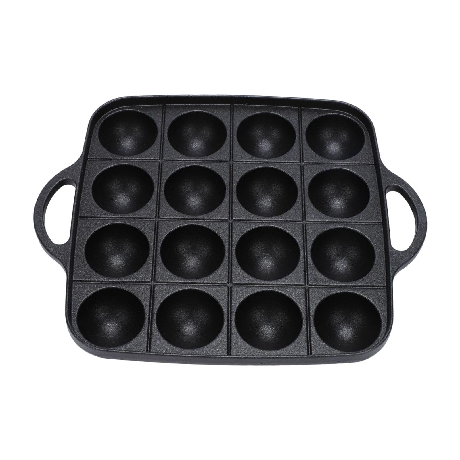 たこ焼きグリルパン 16 空洞お手入れ簡単多目的調理プレート - Camping Cooking Cast Iron のレビューと価格