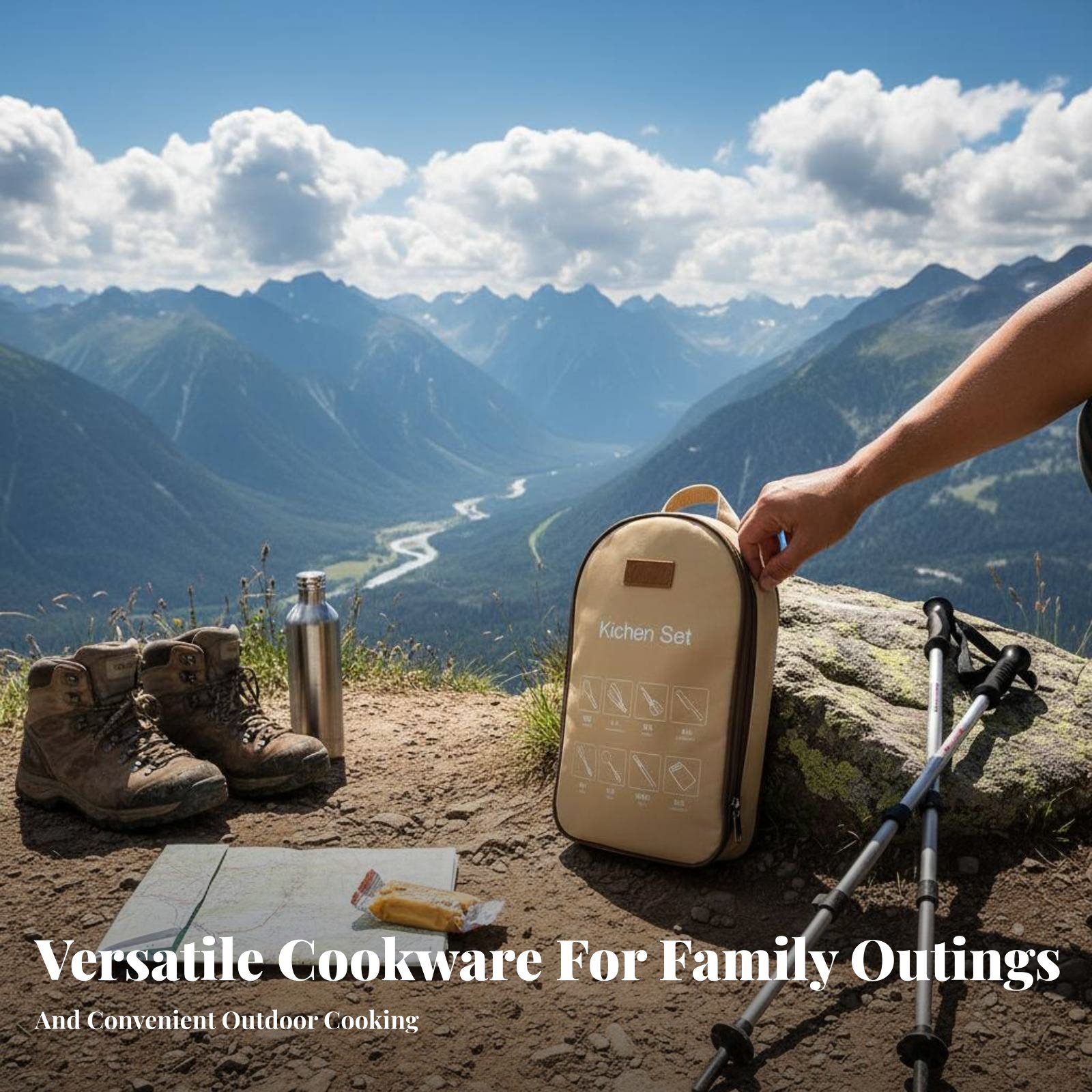 屋外用ポータブル調理器具セット、キャンプ食器、ステンレス鋼キ - Camping Cooking Dining Set のレビューと価格
