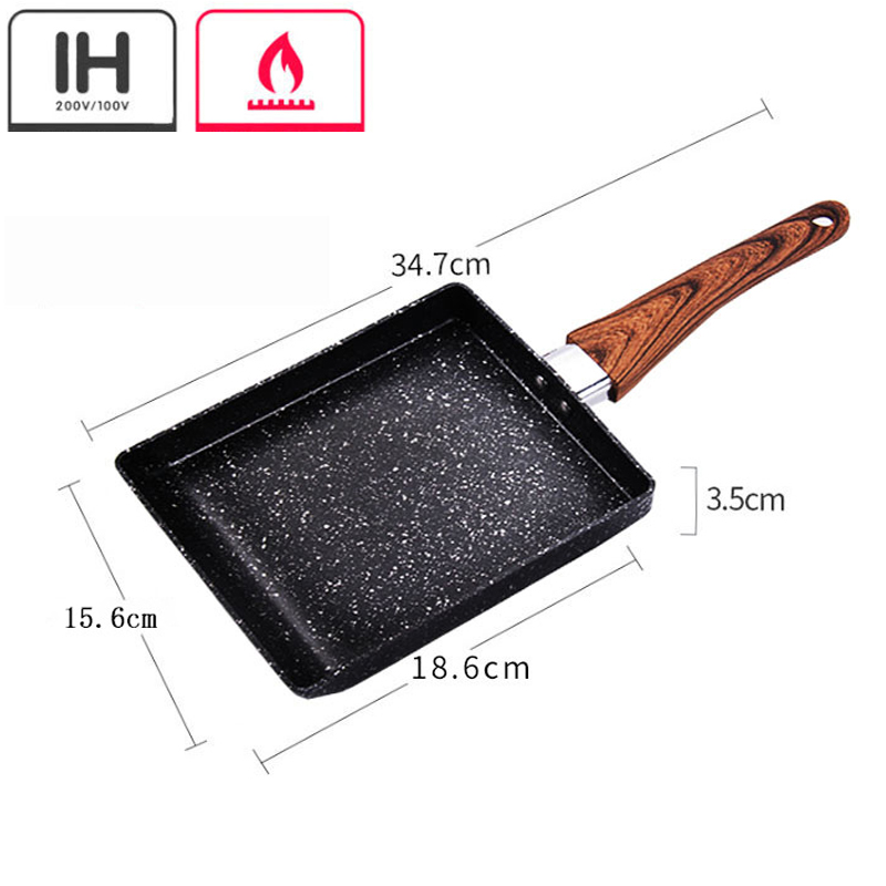 日本製オムレツパン エッグロールパン 火傷防止ハンドル付き  - Japanese Camping Cooking のレビューと価格