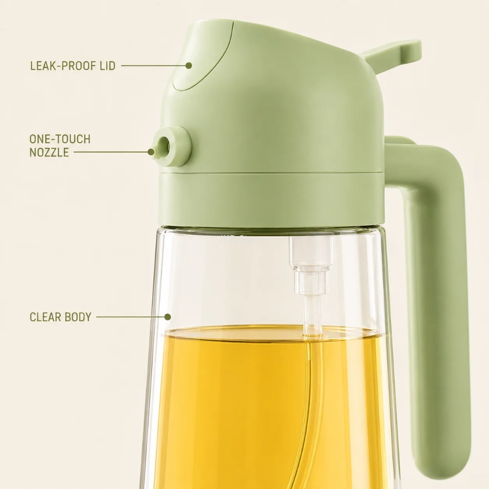 2 in 1 オリーブオイルスプレーディスペンサーボトル 大 - Camping With Cooking のレビューと価格