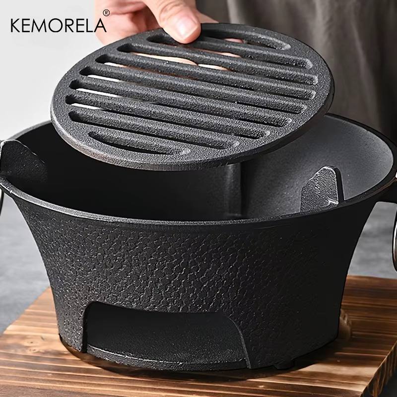 1 セット鋳鉄炭ストーブ屋外キャンプバーベキューバーベキュー - Japanese Camping Cooking のレビューと価格
