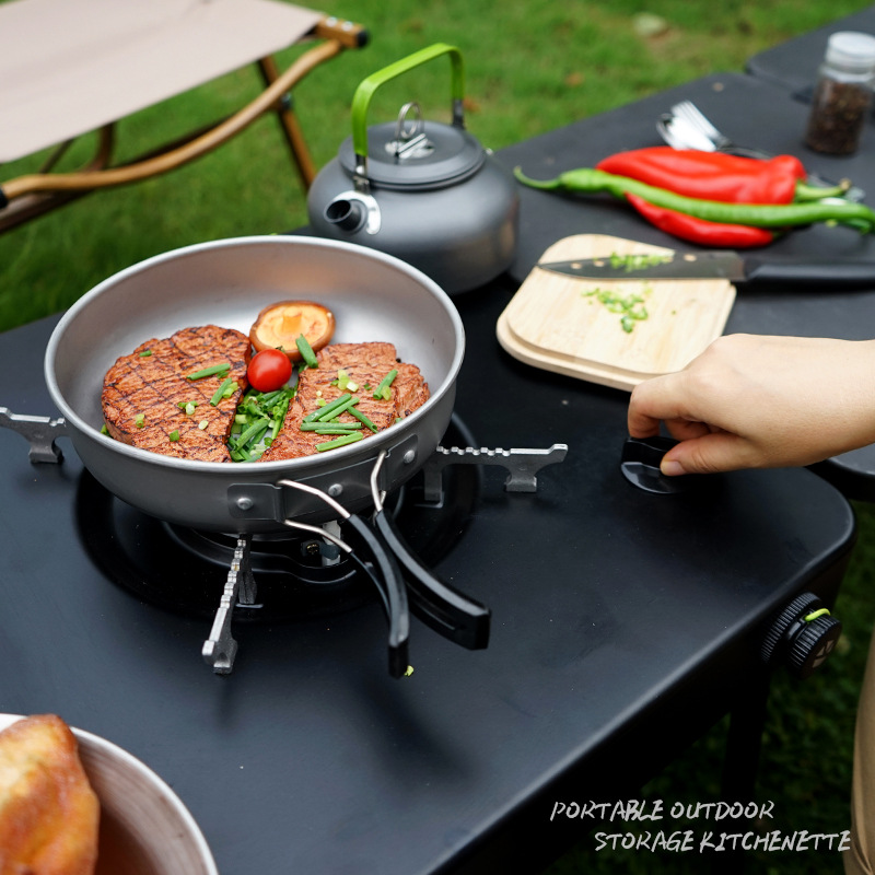 ポータブルモバイルキャンプキッチンテーブル、折りたたみ式屋外 - Camping Outdoor Cooking Table のレビューと価格