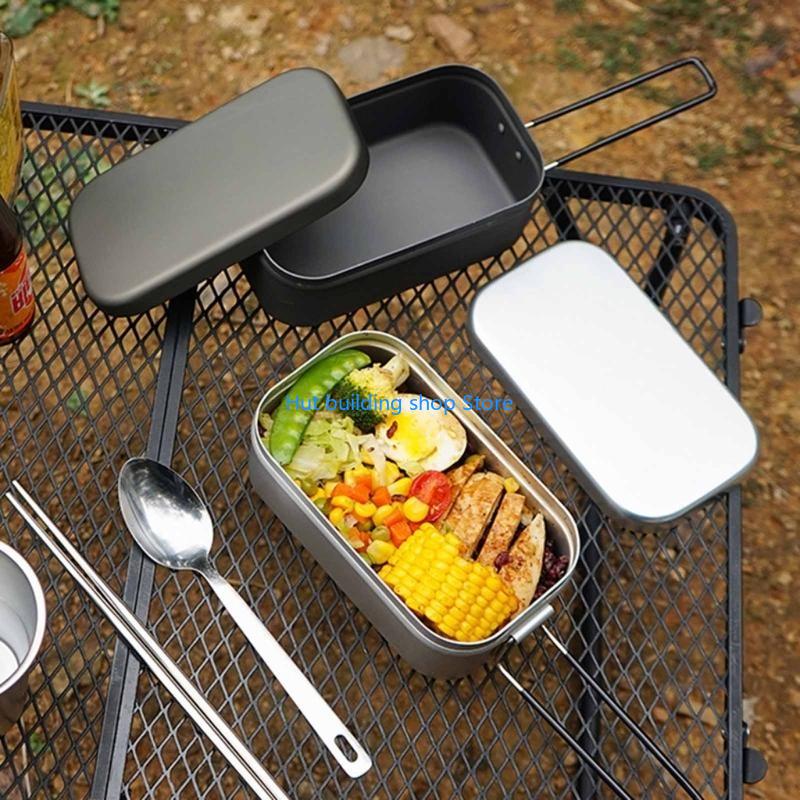T21C 800ml屋外の日本のアルミニウムランチボックス折 - Japanese Camping Cooking のレビューと価格