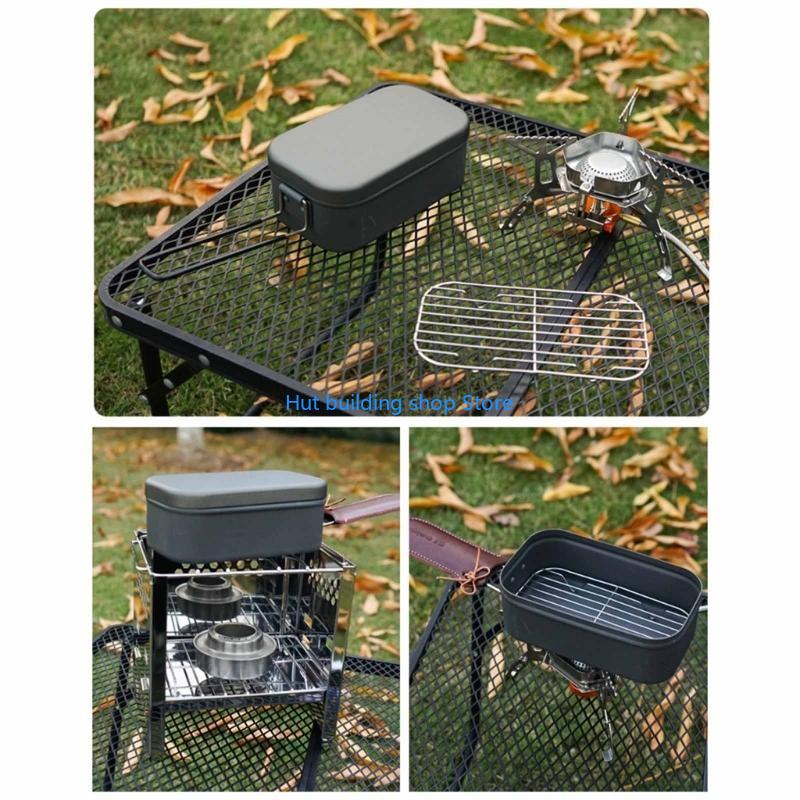 T21C 800ml屋外の日本のアルミニウムランチボックス折 - Japanese Camping Cooking のレビューと価格