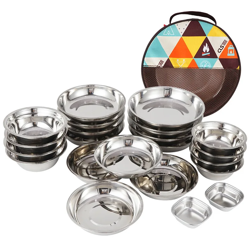 新しいキャンプ用調理器具ポータブルダイニングプレートセット2 - Camping Cooking Dining Set のレビューと価格