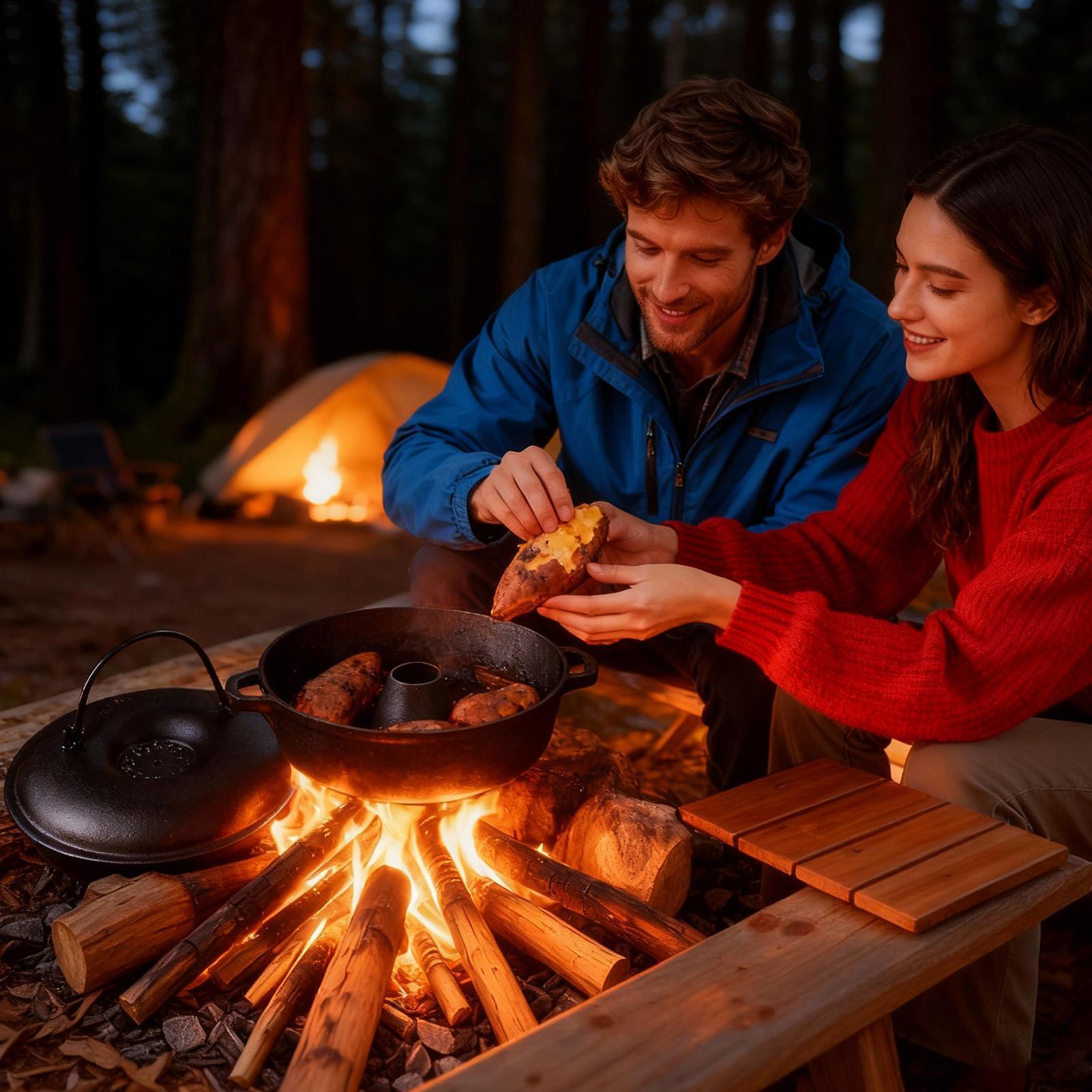 鋳鉄製の大釜、調理用、頑丈、高温耐性、調理器具、キャンプ用ダ - Camping Cooking Cast Iron のレビューと価格