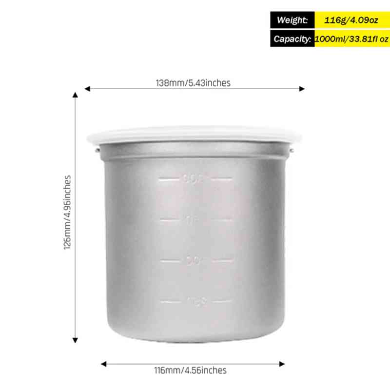 Silverant キャンプチタンポット超軽量ライススープク - Camping Cooking Open Fire のレビューと価格