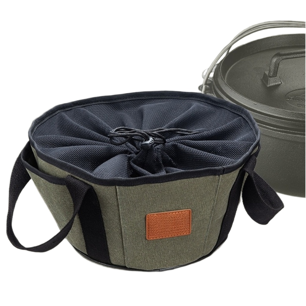 アウトドアキャンプ用ダッチオーブン収納バッグ キャンバス製キ - Camping Cooking Dutch Oven のレビューと価格