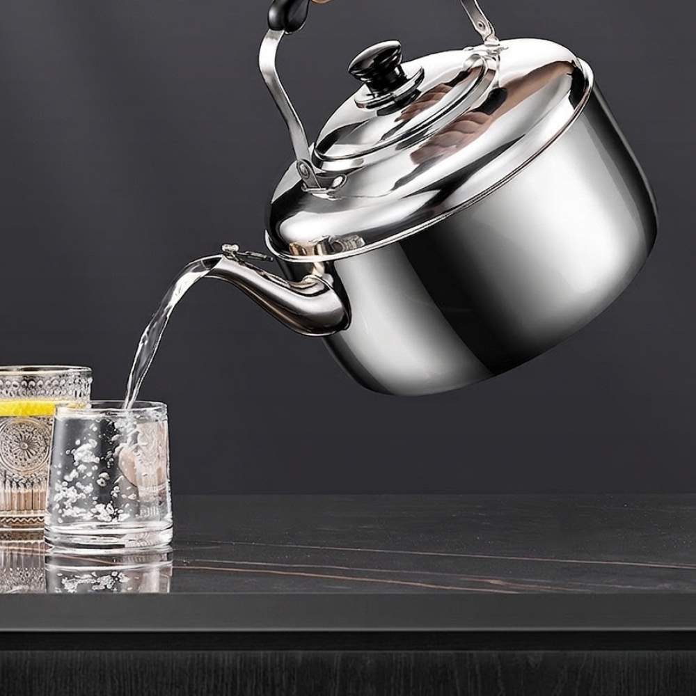 大容量ホイッスル付きティーケトル、耐久性のあるステンレス製ボ - Camping Cooking Vessel のレビューと価格