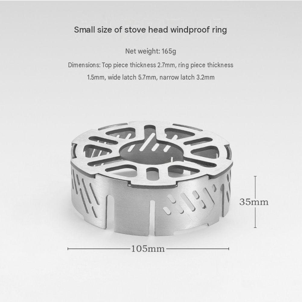 ステンレス鋼防風リングキャンプストーブ用厚みのある大小ガスバ - Camping Cooking Ring のレビューと価格