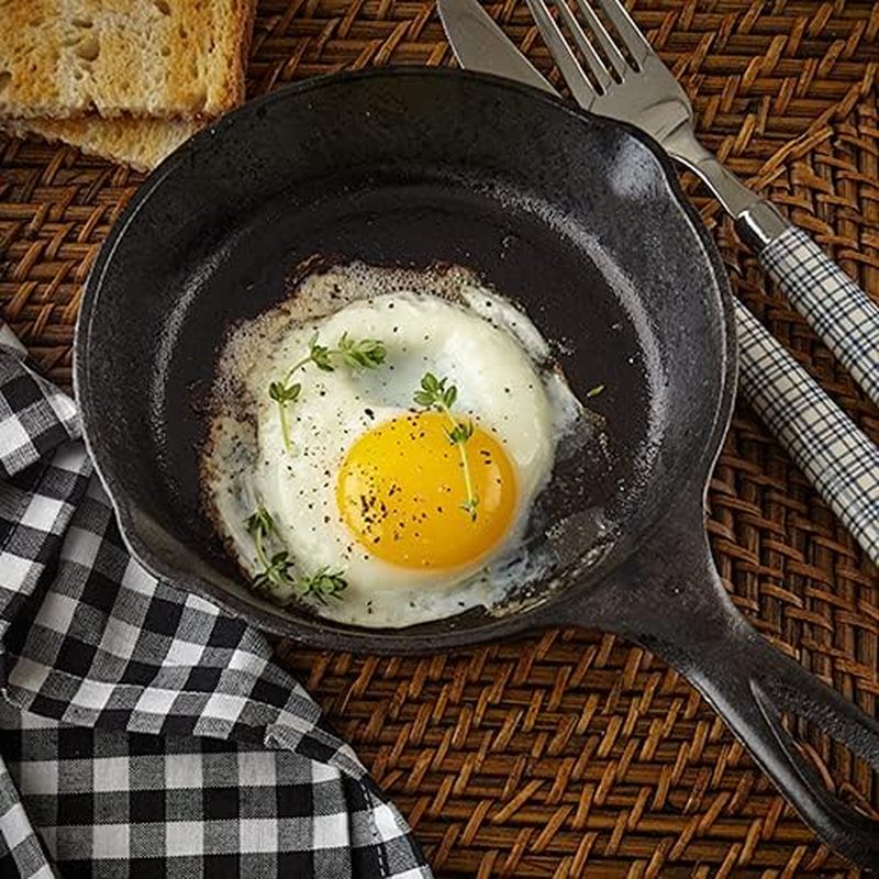 6インチ鋳鉄製スキレット、ドリップスパウト付きフライパン、プ - Camping Cooking Cast Iron のレビューと価格