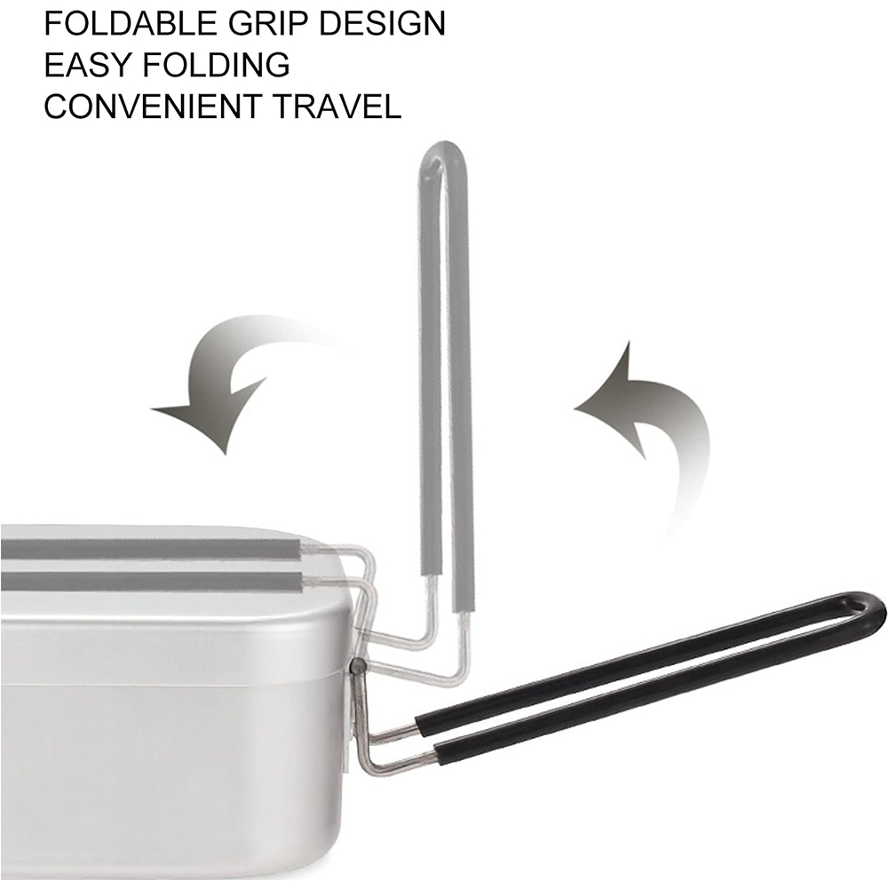800 ミリリットルアルミ弁当箱屋外キャンプ調理器具食器折り - Camping Cooking Box のレビューと価格