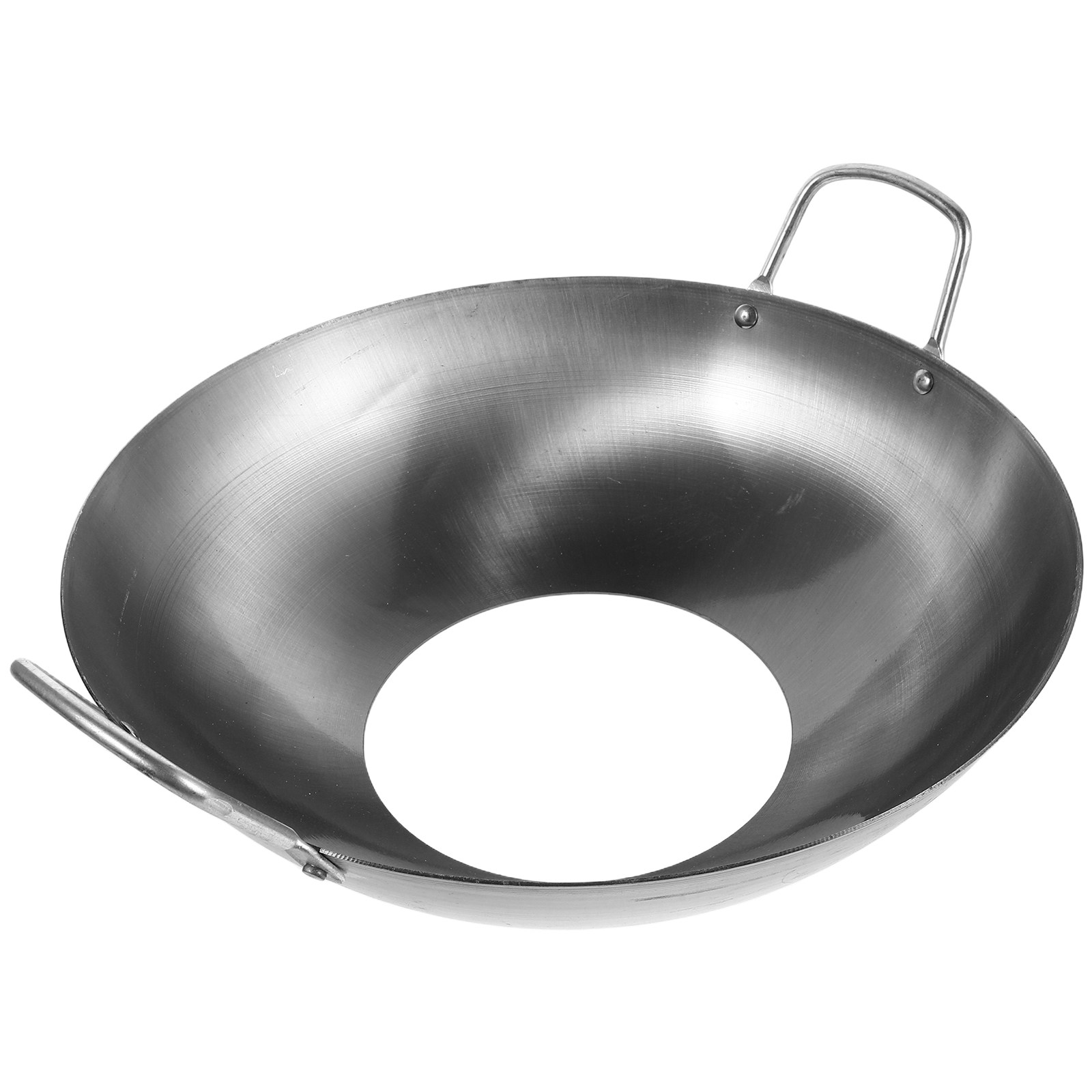 鉄製中華鍋リング滑り止めストーブラックデュアルハンドル防風オ - Camping Cooking Ring のレビューと価格