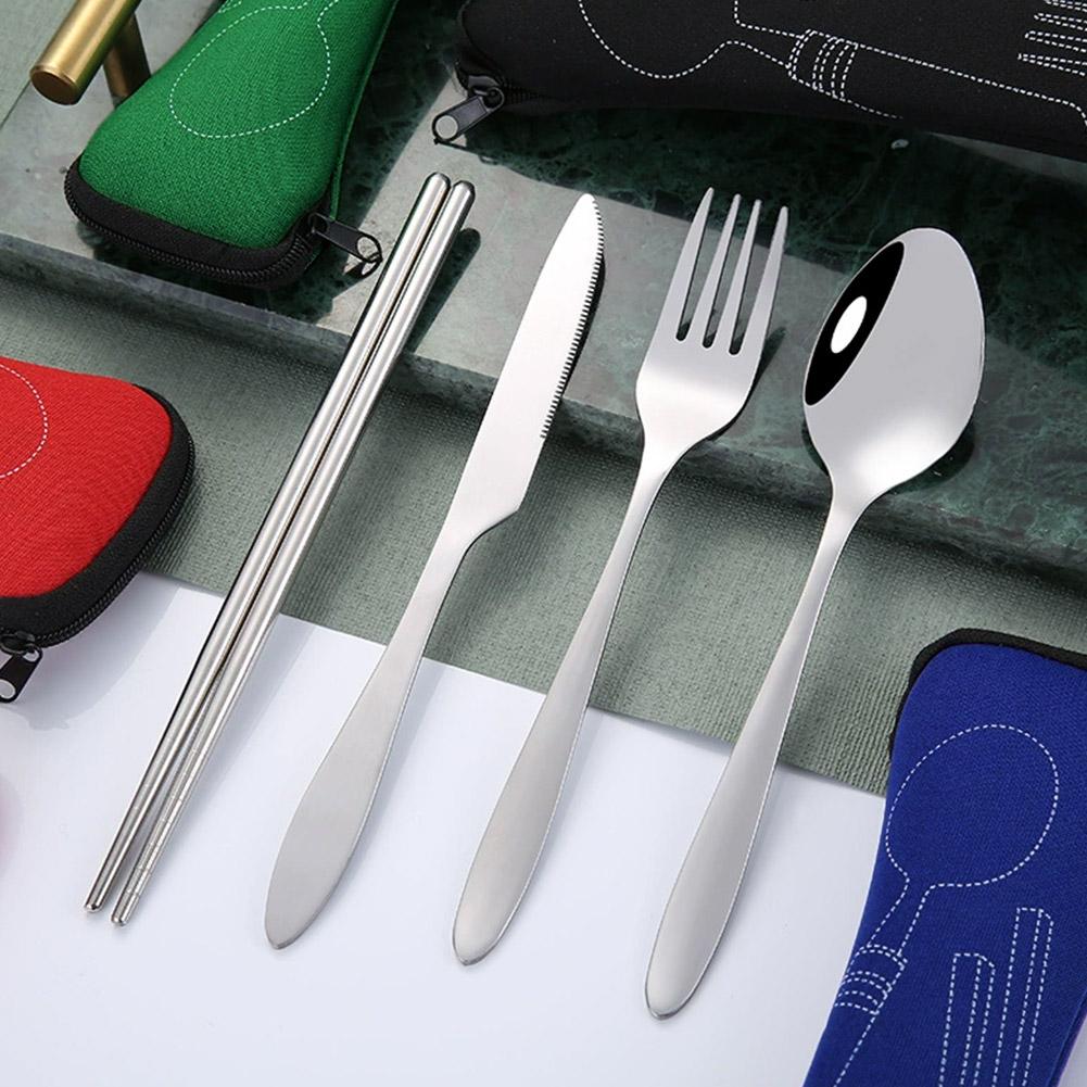 ピクニックセット食器洗浄可能ジッパー付きトラベルカトラリーキ - Camping Outdoor Cooking Table のレビューと価格
