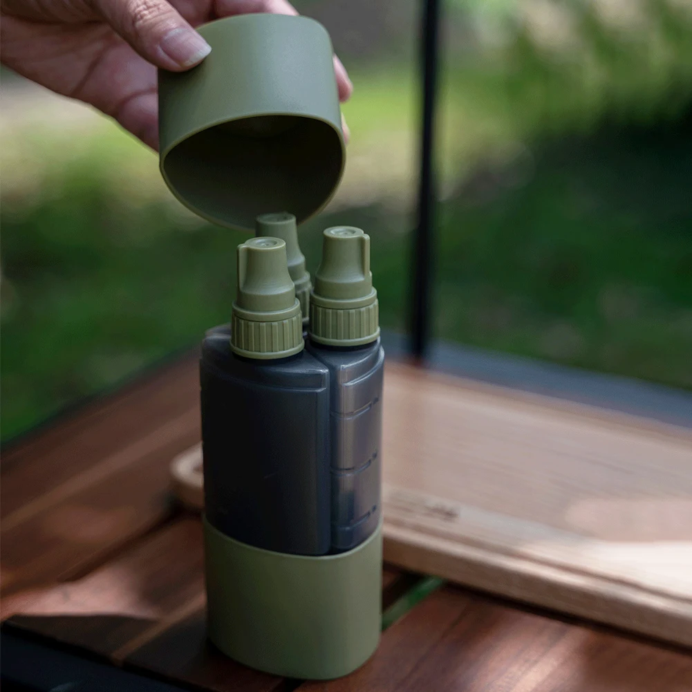 3 で 1 屋外キャンプ調味料ディスペンサーボトルバーベキュ - Camping Cooking Pack のレビューと価格