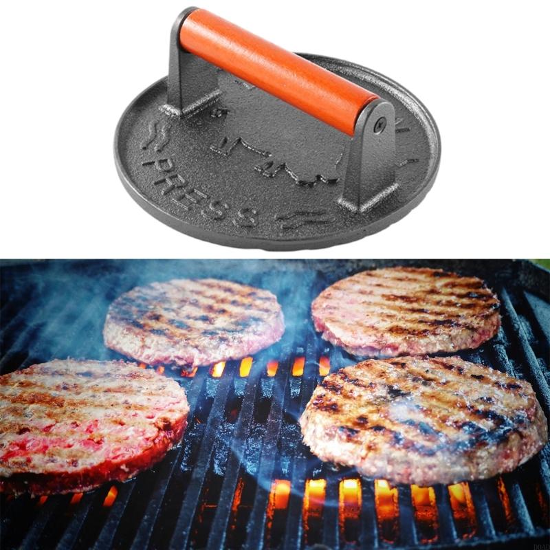 d0adヘビーデューティー鋳鉄バーガープレスエルゴノミックウ - Camping Cooking Cast Iron のレビューと価格