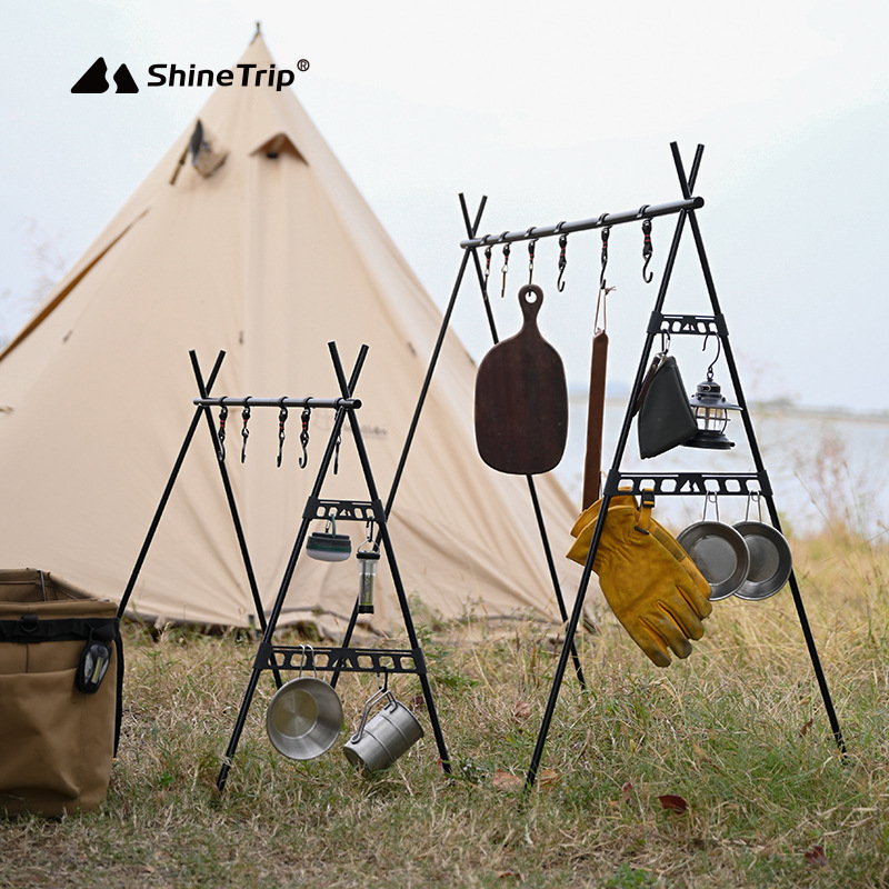 Shine Trip アウトドア キャンプ 三角棚 サイドバ - Camping Outdoor Cooking Table のレビューと価格