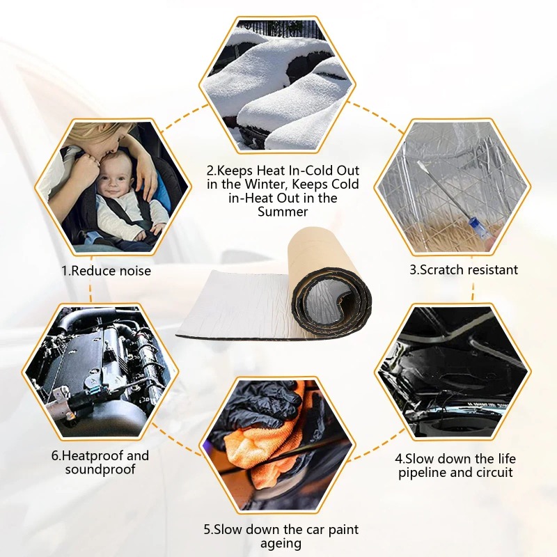 200x50cm 5/10mm 車用防音マット ノイズデッド - Aluminum Foil Heavy Duty のレビューと価格