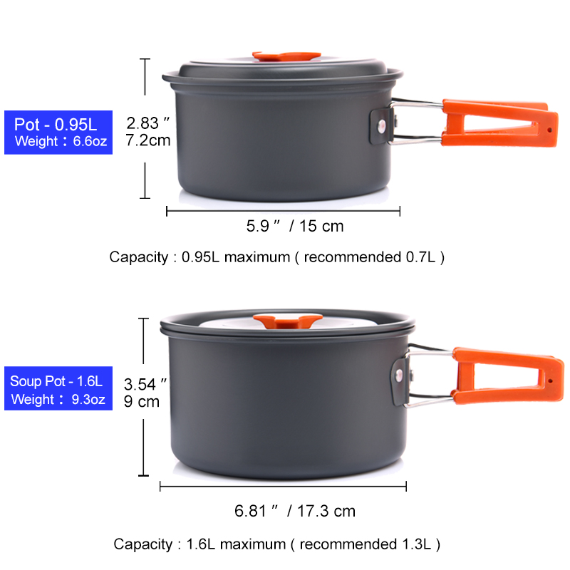 幅の屋外キャンプ調理器具セット、食器、調理カトラリー、調理器 - Camping Cooking Pack のレビューと価格