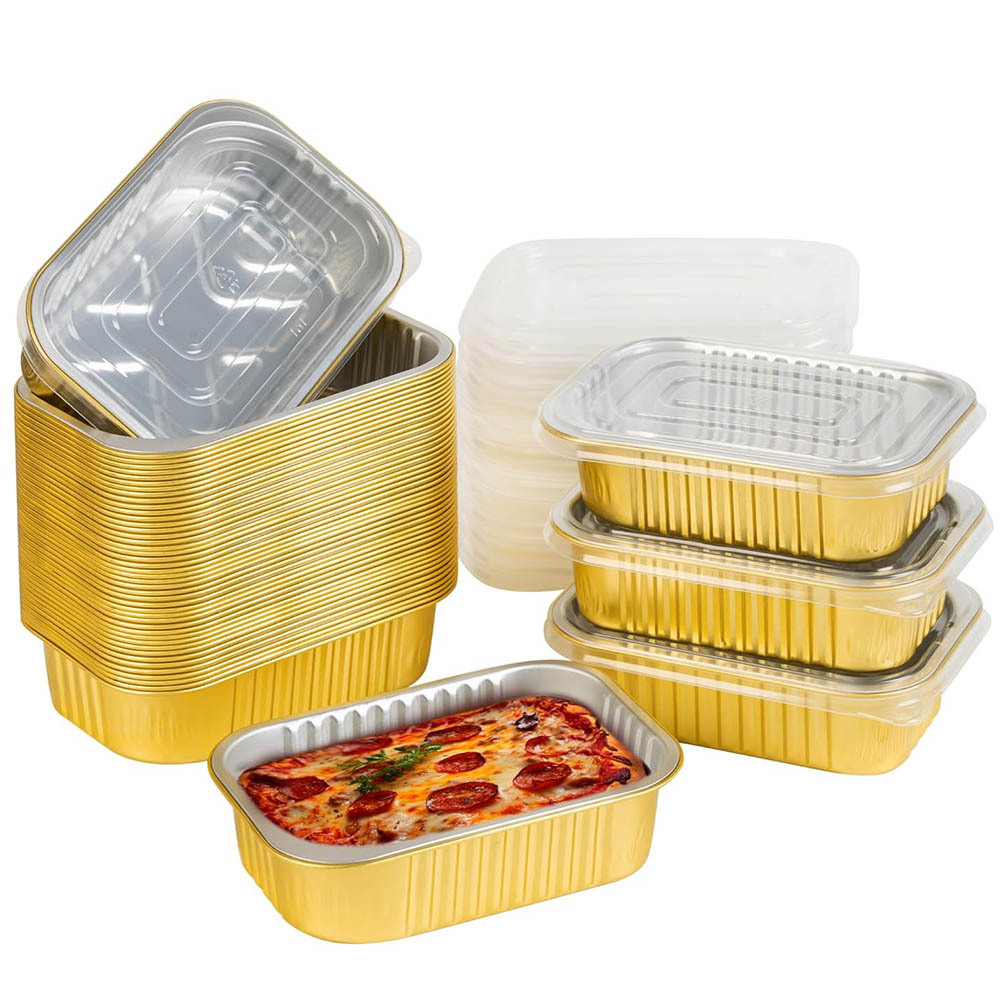 蓋付き小型アルミパン、頑丈なアルミホイル食品容器、使い捨てア - Aluminum Foil Heavy Duty のレビューと価格