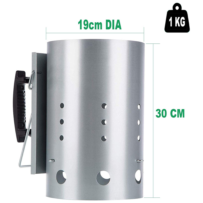 安全ハンドル付きチムニースターター、チャコールスターター、ウ - Charcoal Chimney Starter のレビューと価格